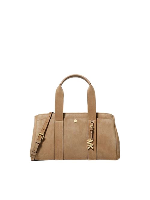 Borsa a mano in pelle scamosciata